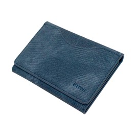 TECHMADE ETRES Smart Wallet Herren Damen – Magnetische Brieftasche mit RFID-Kartenfächern, Jeans-Design, kompatibel mit MagSafe, Made in Italy, Slim und kompakt, blau
