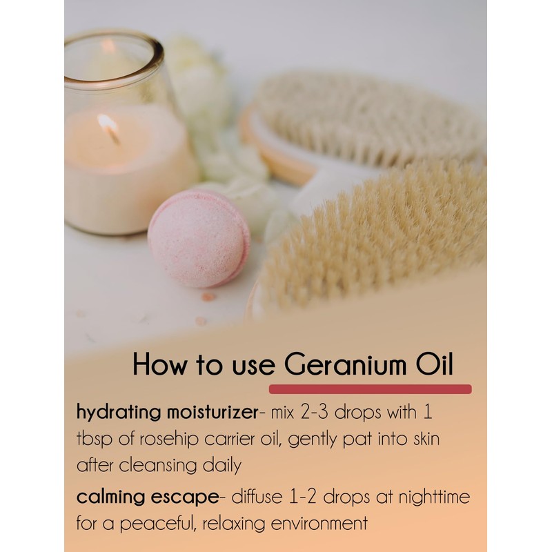 100% Pure Essential Oil- Geranium 10ml by Greenals