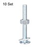 sourcing map 1/4-20 x 2" Square Neck Carriage Bolts with