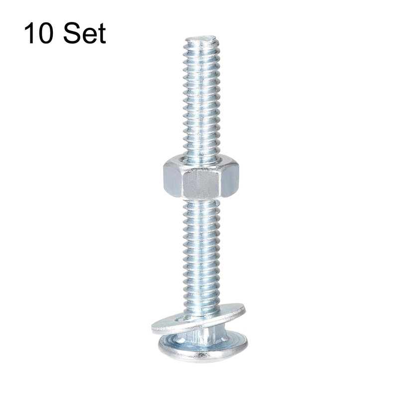 sourcing map 1/4-20 x 2" Square Neck Carriage Bolts with