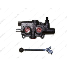Queenmew Log Splitter Valve, 1/2" Work Port, Globe Valve, Metal, Cast Iron Body, VALVE, Gray