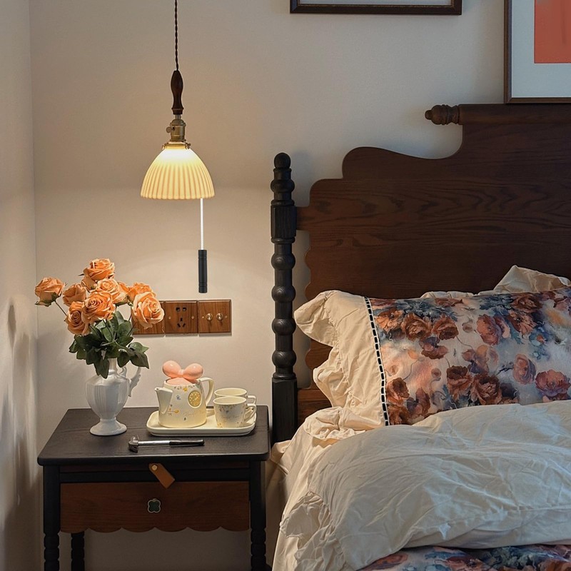 JUGCUT 2Pcs Black Bathroom Light Pull Cord, Pull Cord Light