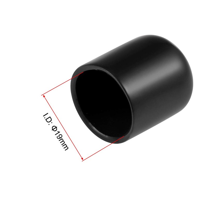 uxcell 25pcs Rubber End Caps 19mm(3/4") ID Vinyl Round End