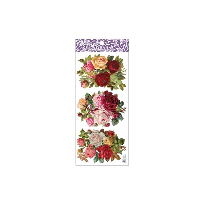 Violette Stickers Triple Rose Bush