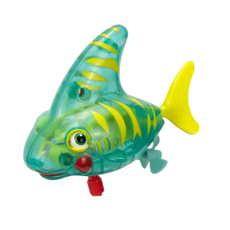 TOMY SEYMORE SWIMS Tiger Shark Swimming Fish Tub/Sink/Pool Z-Wind-Up Toy