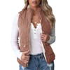 Valphsio Womens Reversible Quilted Sherpa Fleece Vest Padding Vest Sleeveless