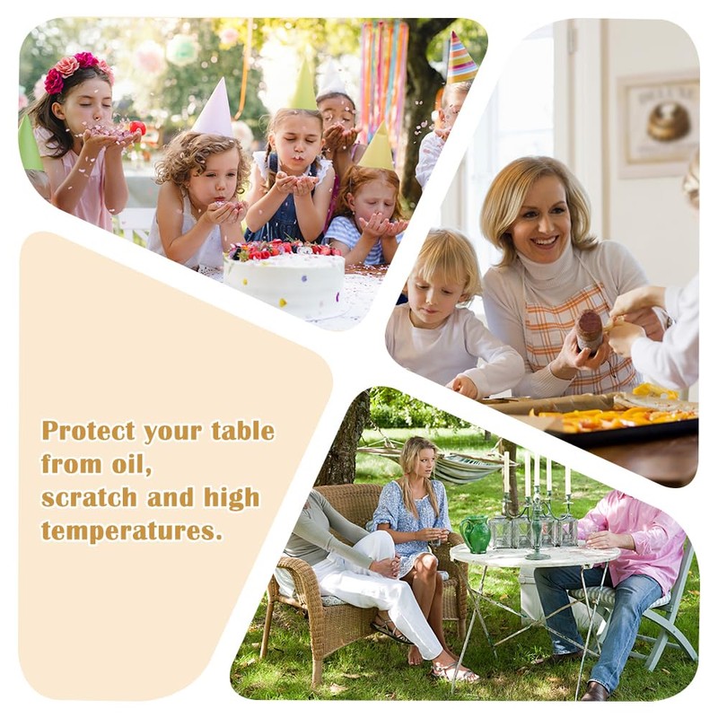 IBEQUEM Clear PVC Tablecloth, Waterproof/Oil Proof Heavy Duty Transparent Table