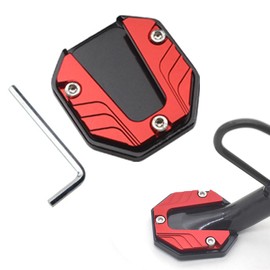 WERIGONI 1 x bracket pad, extended universal motorcycle stand, underlay, aluminium alloy, non-slip side bracket, foot extension support plate