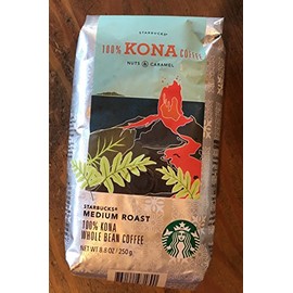 Starbucks 100% Kona Coffee Medium Roast 8.8 Oz Whole Bean