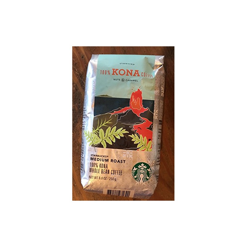 Starbucks 100% Kona Coffee Medium Roast 8.8 Oz Whole Bean