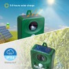 Solar-Powered Animals Repeller Ultrasonic-Wave Dog Cat Rechargeable Repellent for Outdoor