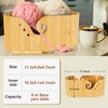 Bamboo Knitting Bowls for Yarn, Oval Crochet Yarn Holder with