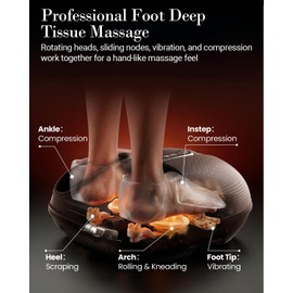Foot Massager with Heat & Remote, 5-Level Compression