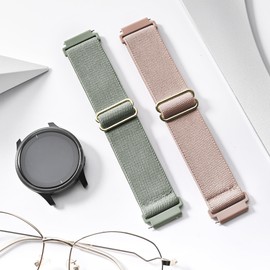 EverAct 18/20/22mm Nylon Elastic Straps Compatible with Garmin Vivoactive 4S/Garmin Venus 2/Venu 2S,Garmin Venu/Venu Sq/Vivoactive 5&3,Garmin Venu 2/Venu 3/Vivoactive 4 for Women Men