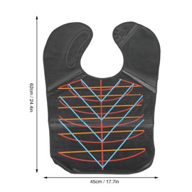 Hair Cutting Collar, Professional Waterproof Hairdressing Cape with Magnetic Buckle, Weighted Front Cutting Collar for Haircut, Hair Styling Cutting Dress Black