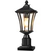 YSN 16" Solar Post Lights Outdoor, Dusk to Dawn Outdoor