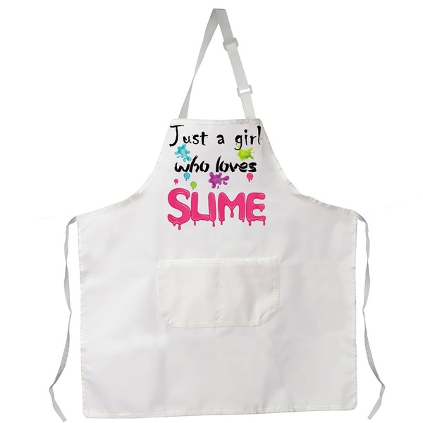 MYSOMY just a Girl who Loves Slime Apron Slime Lovers