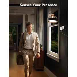 GoveeLife Human Presence Sensor, 2.4 GHz Wi-Fi Required, Smart mmWave Radar & PIR Wired Motion Sensor, Zone Positioning, Multi-Person Detection, Support Alexa & Google Home, for Indoor Home Automation