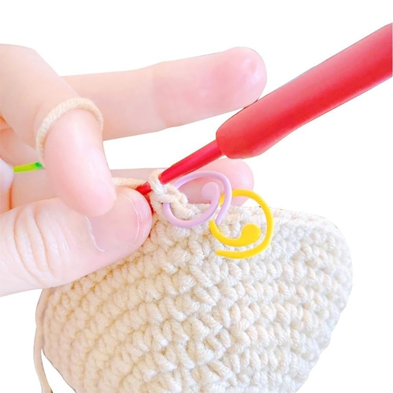 Samcos Knitting Markers, Stitch Markers, 30 Count Markers, Metal Needle