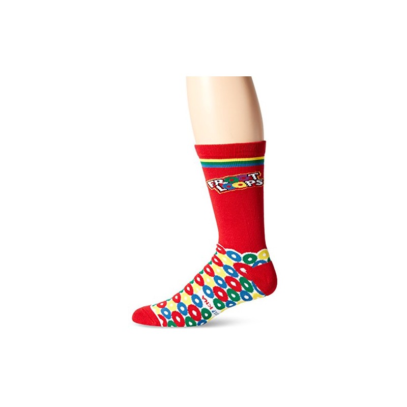 Cool Socks Men's Froot Loops (Knit), Multi, Shoe Size:8-12