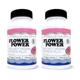 Flower Power She Juicy Moisture Capsules for Women – Intimate Wetness Support Supplement – 2 Bottles | Feminine Health Formula