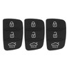 3 Buttons Key Fob Case, 3Pcs Plastic Car Remote Key
