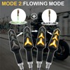 4PCS Universal Motorcycle Turn Signals LED 12V 3 Wire Flowing