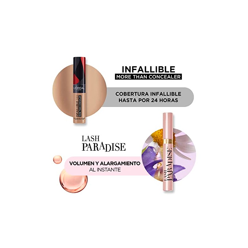 L'OREAL PARIS Kit mascara Lash Paradise Waterproof + corrector infalible