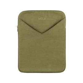 Mela Sumit Laptop Sleeve Sustainable with Fairtrade Cotton, GOTS and Green Button Certification, Size Laptop Bags: 13 Inches, Colour: Olive Green