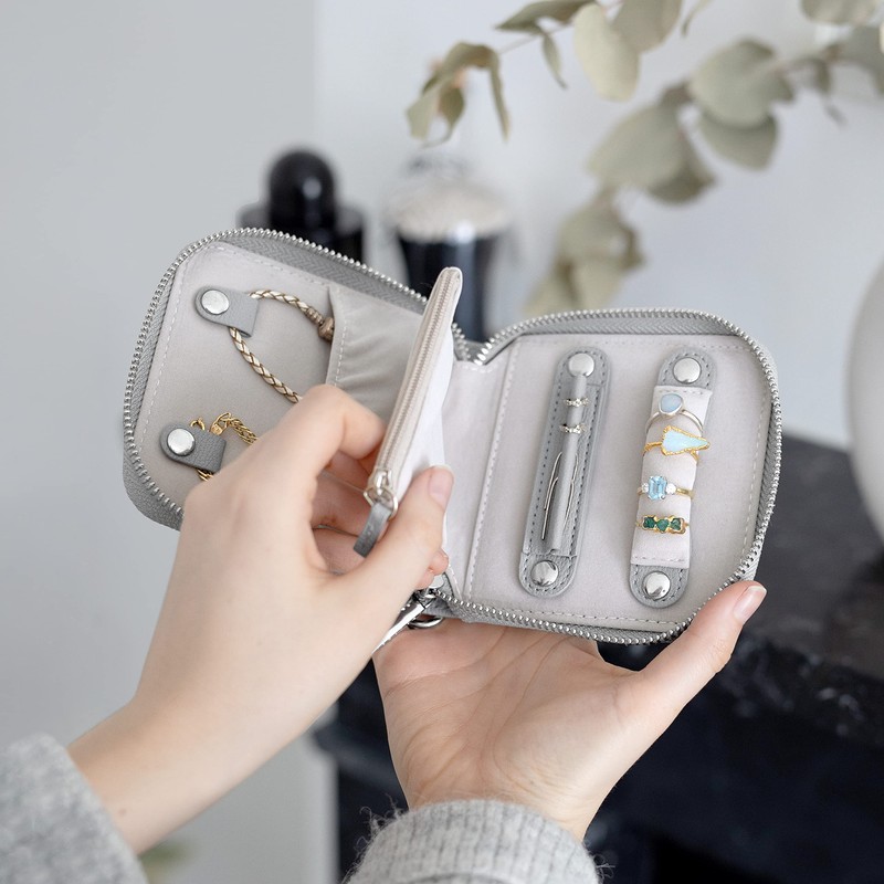 Stackers Compact Jewellery Roll Pebble Grey