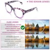 fadbon 4 Pack Progressive Multifocus Reading Glasses for Women Blue