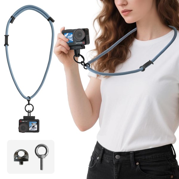 muuee Neck Strap for DJI Osmo Action 5 Pro/4/3, Pocket