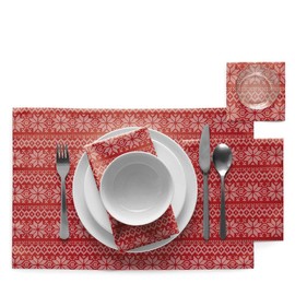 MY DRAP Formal Designer Collection Luncheon Napkins (12 Napkins, Noel)