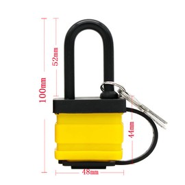 Heavy Duty Waterproof Padlock - Ideal for Home, Garden Shed, Outdoor, Garage, Gate Security, 40 mm, Pack of 2 (Send Luggage Lock) (2 Packs) (Yellow)