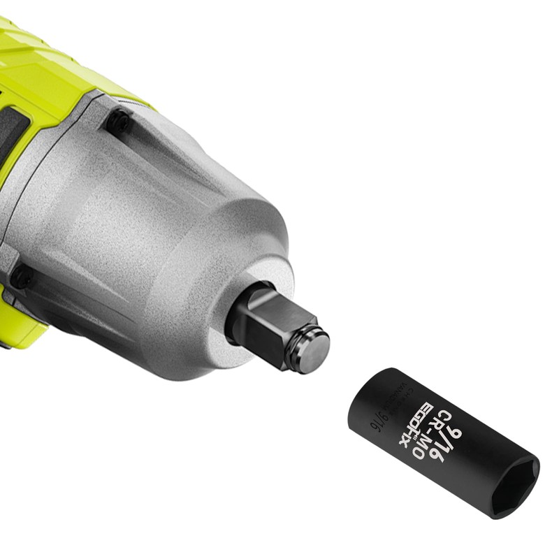 EGOFIX 3/8" Drive Deep Impact Socket, 9/16 Inch SAE Socket,