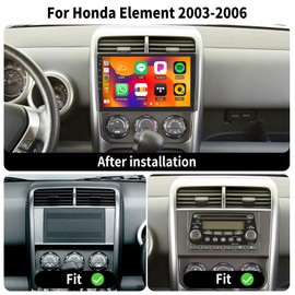 [2+64G] Android 15 Car Stereo for Honda Element 2003-2006 with Wireless Carplay&Android Auto,10.1 Inch Touch Screen Car Radio with Mirror Link Bluetooth FM/RDS Radio WiFi GPS EQ SWC