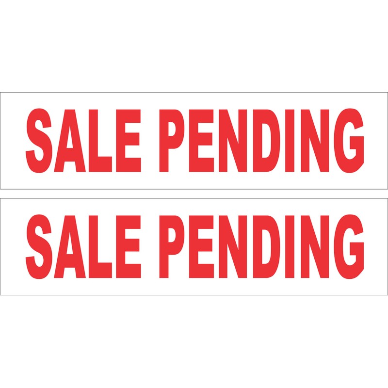 2-6x24 Sale Pending Real Estate Rider Sign Red
