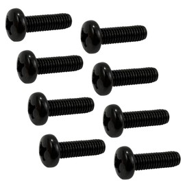 Rear License Plate Screws Black Compatible with Toyota Lexus Honda Acura M6-1.0 X 20mm 18-8 Stainless Steel 8 Pack