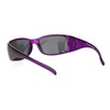 SA106 Womens Rhinestone Anti-glare Polarized Chic Narrow Rectangular Sunglasses Purple