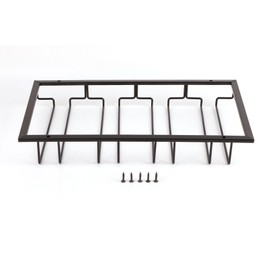 Stemware Holder Black 4 Slot Iron Wire Assembled Design Corrosion Resistant Easy Cleaning Glasses Storage Hanger for Bar