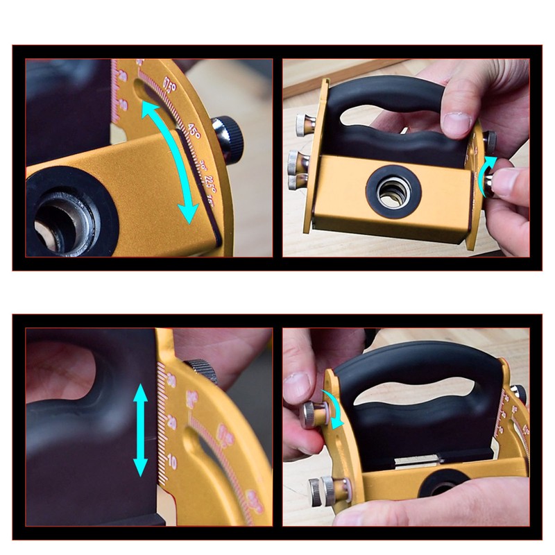 Woodworking Hole Locator Aluminum Alloy Adjustable 0‑90° Clear Scale Guide