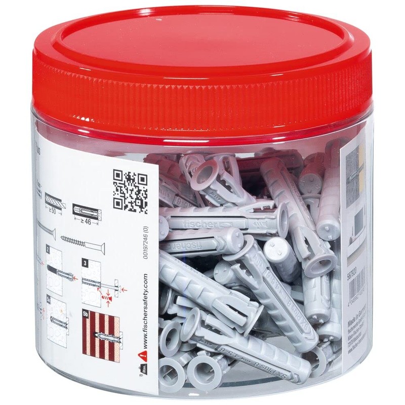 fischer SX Plus Expansion Dowels, 8 x 40, Handy Round