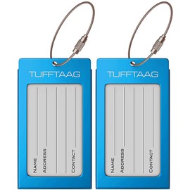 Luggage Tags Business Card Holder by TUFFTAAG - Durable Travel ID Bag Tag in Multiple Color Options, Perfect for Suitcases, Backpacks, and Carry-Ons, Easy Identification, Secure and Stylish