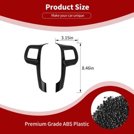 PDKLIN for Pacifica Steering Wheel Panel Trim for Chrysler 300/300C 2010-2014/ Pacifica 2011-2014 Carbon Fiber Interior Accessories 2pcs