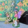 George Chen Purple Winged Sitting Fairy / Garden Fairy /