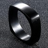 Stainless Steel Square Shaped Classic Simple Plain Wedding Band Ring