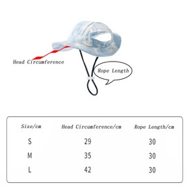 Dog Baseball Cap, Adjustable Dog Outdoor Sport Baseball Hat, Sun Protection Cap Visor Sunbonnet Outfit with Ear Holes for Puppy Small Dogs (Blue, Small)