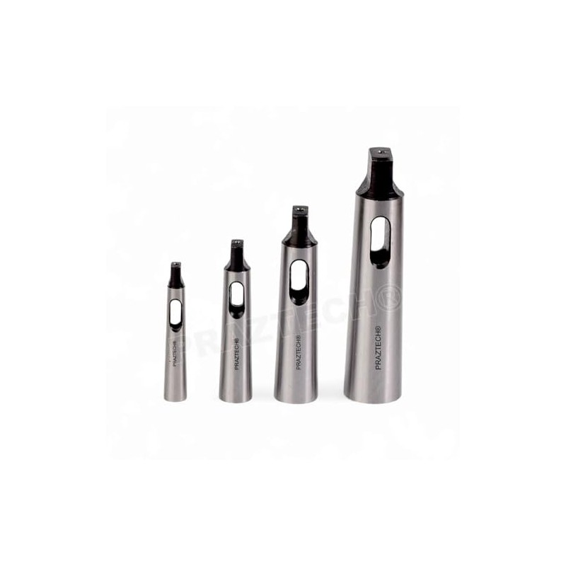 PRAZTECH® 4pcs Morse Taper Drill Sleeve Reducing Adapter for Lathe