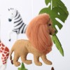 Zoo Animal Felt Baby Crib Mobile Lion Elephant Hand Made