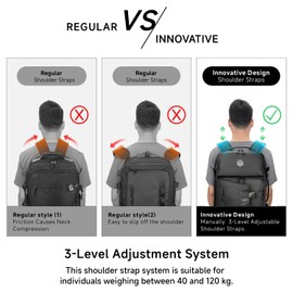 SWICKY Travel black Laptop backpack 37L ，carry on Flight Approved Luggage Hand Water-resistant Lightweight Business Rucksack，Durable Large big Weekender Bag Daypack Fits 17.3 Inch Laptop
